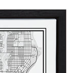 Sylvie Milwaukee Modern Map Framed Canvas by Jake Goossen