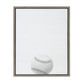 Sylvie Baseball Portrait Framed Canvas, Gray 18x24