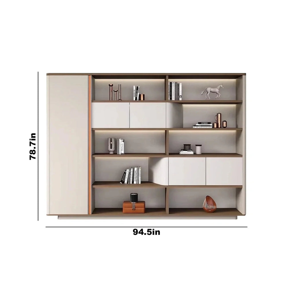 Hadwyn · Office Shelves w/ Lighting & Storage