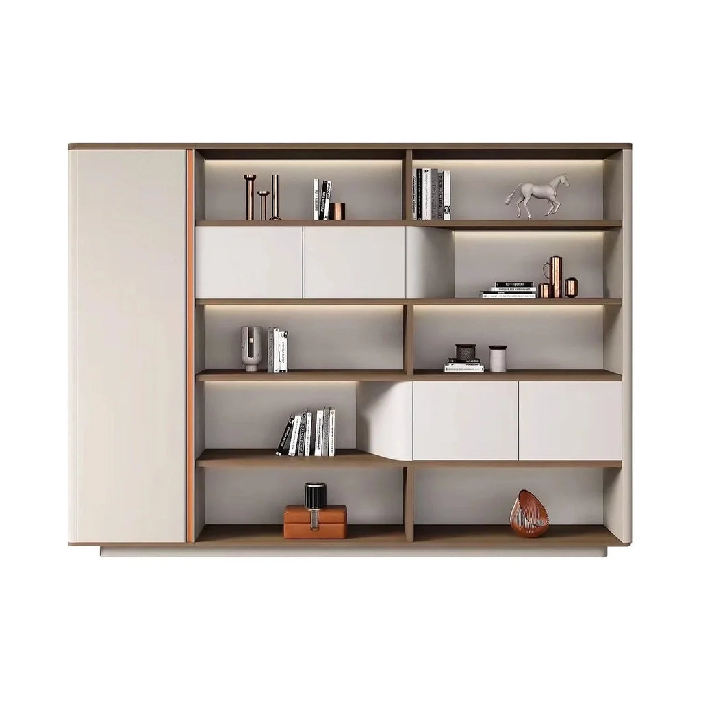 Hadwyn · Office Shelves w/ Lighting & Storage
