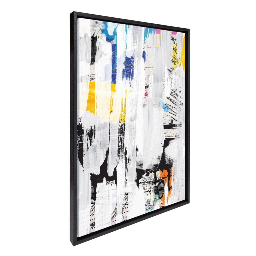 Sylvie NC Street Art 2, Inner Battle, and Abstract Sunset Framed Canvas