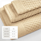 Cotton Diamond Waffle Weave Bath Towel Set - Grayson Collection