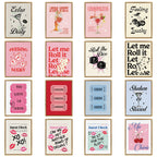 Sylvie Cheers Pink Red Ticket Framed Canvas by Alli Standefer
