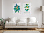 Sylvie MCM Sea Turtle Framed Canvas by Rachel Lee of My Dream Wall