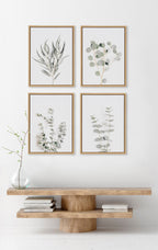 Sylvie Neutral Botanical 1 and 2 Framed Canvas Set by The Creative Bunch Studio