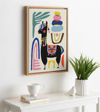 Sylvie Llama Mesatawe Framed Canvas by Rachel Lee of My Dream Wall