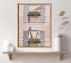 Sylvie Giraffe Neighbors Framed Canvas by July Art Prints