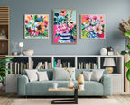Sylvie Beaded Wild Growth Framed Canvas by Rachel Christopoulos