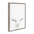 Sylvie Baby Goat Framed Canvas by Simon Te Tai