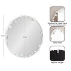 Rosella Floral Wall Mirror Metal