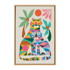 Sylvie MCM Tiger Love Framed Canvas by Rachel Lee