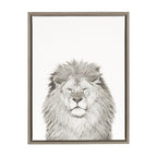Sylvie Lion Framed Canvas by Simon Te Tai