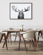 Sylvie Moose Black and White Framed Canvas by Amy Peterson Art Studio