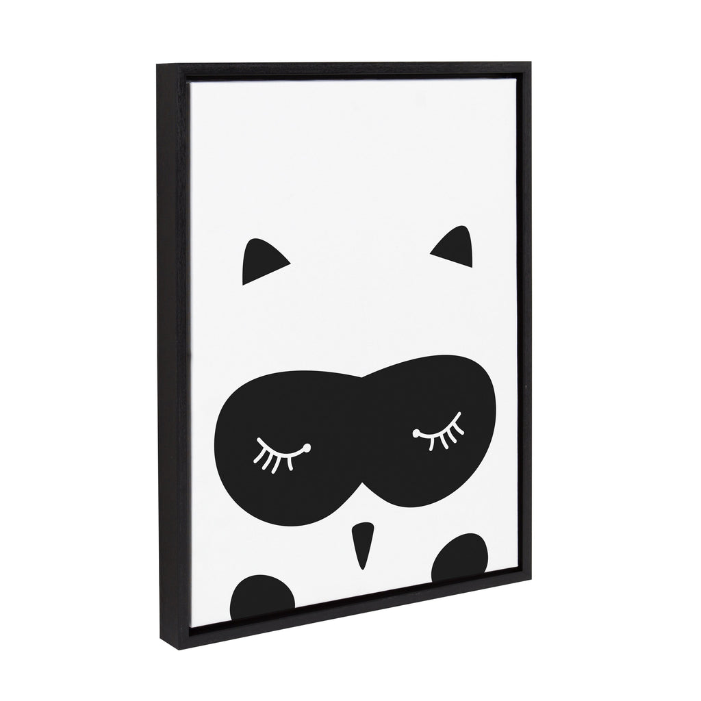 Sylvie Modern Baby Owl Framed Canvas by Rachel Lee of My Dream Wall
