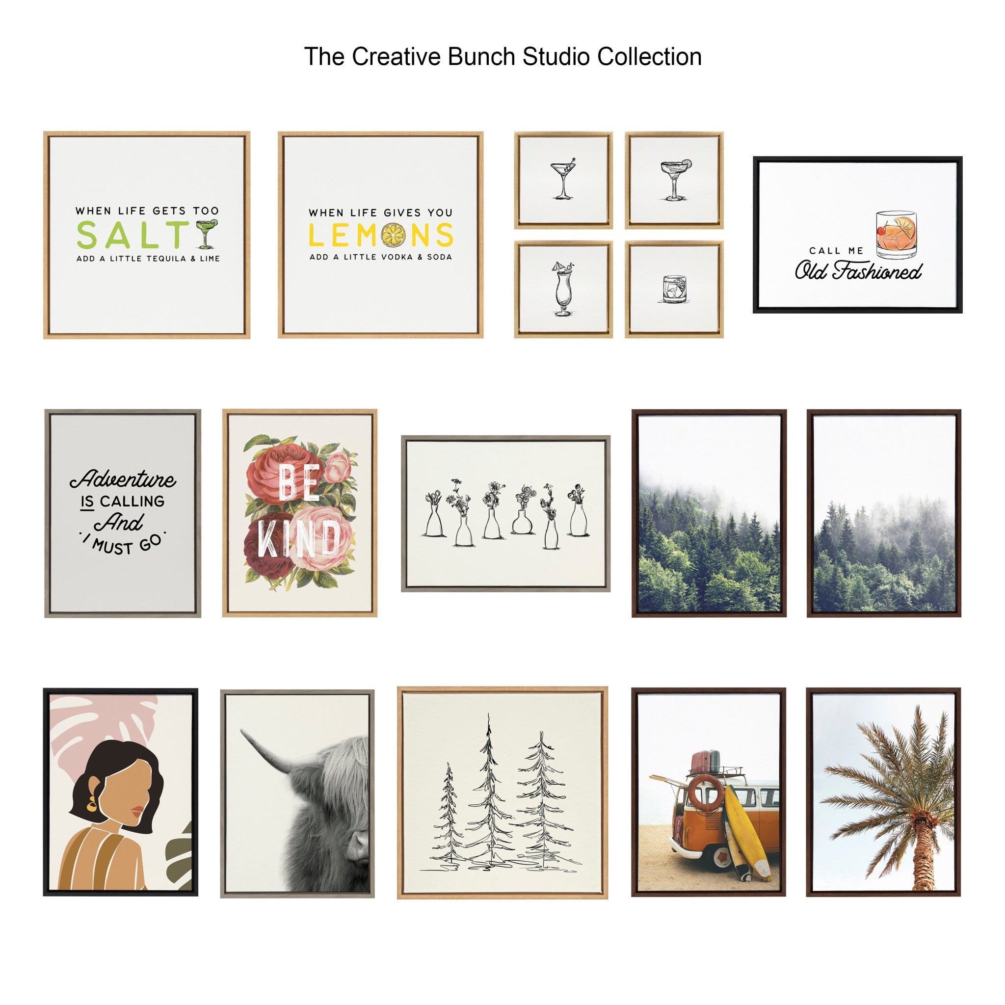 Sylvie Surfboard Paradise Framed Canvas Set by The Creative Bunch Studio