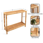 Rafina Rattan Console Table