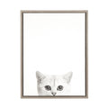 Sylvie Kitty Framed Canvas by Simon Te of Tai Prints