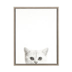 Sylvie Kitty Framed Canvas by Simon Te of Tai Prints