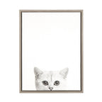 Sylvie Kitty Framed Canvas by Simon Te of Tai Prints