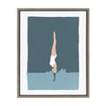Sylvie Splash Framed Canvas by Rocket Jack