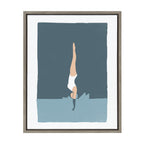 Sylvie Splash Framed Canvas by Rocket Jack