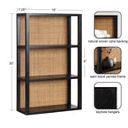 Ori Rattan/Wood Wall Shelf