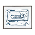 Sylvie Cassette Illustration Framed Canvas by Statement Goods