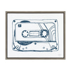 Sylvie Cassette Illustration Framed Canvas by Statement Goods