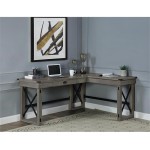 Acme Talmar Wooden Writing Desk with Lift Top in Weathered Gray