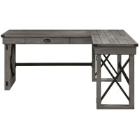 Acme Talmar Wooden Writing Desk with Lift Top in Weathered Gray