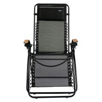 Travelchair Lounge Lizard, Breathable Mesh Outdoor Chaise Chair, Black One Size