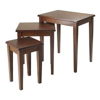 Winsome Wood Regalia Accent Table, Walnut, 149D X 20W X 216H