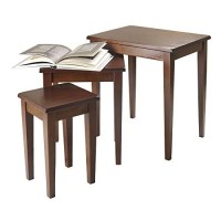 Winsome Wood Regalia Accent Table, Walnut, 149D X 20W X 216H