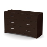South Shore Step One 6-Drawer Double Dresser Chocolate