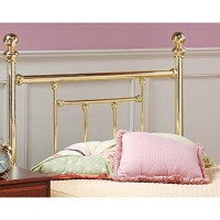 Hillsdale Chelsea Headboard, Rails Not Included Without, Queen, Classic Brass
