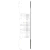 Yamazen Sp-60(W) Tension Partition, Width 23.6 Inches (60 Cm), Mesh, Height Adjustment (65.4 - 1166.5 Cm), Hook Included, Adjuster, Wall Surface, Rental Storage, Assembly, White