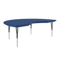 Correll 48 W X 72 D Blow-Molded Plastic Resin Top Activity Table In Blue