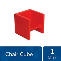 Childrens Factory-Cf910-008 Cube Chair For Kids, Flexible Seating Classroom Furniture For Daycare/Playroom/Homeschool, Indoor/Outdoor Toddler Chair, Red,1 Set