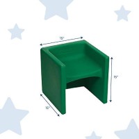 Childrens Factory, Cf910-011, Cube Chair, Green, Kids Flexible Seating Classroom Furniture, Toddler Playroom, Daycare Or Preschool Reading Nook Chair