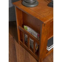 Powell Furniture Mission Oak Powell Magazine Cabinet Table, 225L X 18125W X 24H