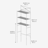 Zenna Home 2523Nn Over The Toilet Storage, 23.25 X 64.7, Satin Nickel