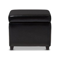 Baxton Studio Omy-162-J023-Black Storage-Ottomans, 18Lx18Wx15H, Raven Black