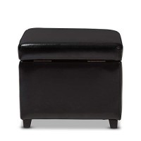 Baxton Studio Omy-162-J023-Black Storage-Ottomans, 18Lx18Wx15H, Raven Black