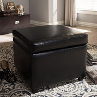 Baxton Studio Omy-162-J023-Black Storage-Ottomans, 18Lx18Wx15H, Raven Black