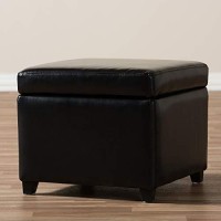 Baxton Studio Omy-162-J023-Black Storage-Ottomans, 18Lx18Wx15H, Raven Black