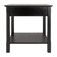 Winsome Wood Timber Occasional Table, Black, 2197 X 2205 X 2197 Inches