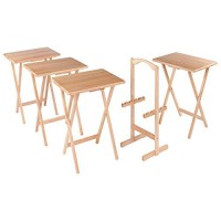 Winsome Wood Alex Snack Table Natural Set 5 Pc, 2598 Inches