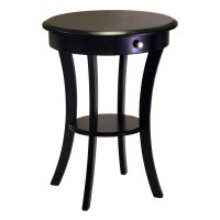 Winsome Wood Sasha Accent Table, Black, 2000 X 2000 X 2700 Inches