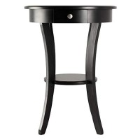 Winsome Wood Sasha Accent Table, Black, 2000 X 2000 X 2700 Inches