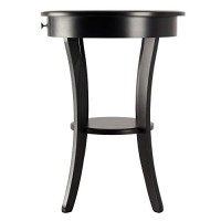 Winsome Wood Sasha Accent Table, Black, 2000 X 2000 X 2700 Inches